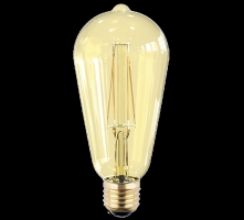 Фото Лампа светодиодная LED-ST64-PRM 6Вт 230В Е27 3000К 540Лм золотистая ASD